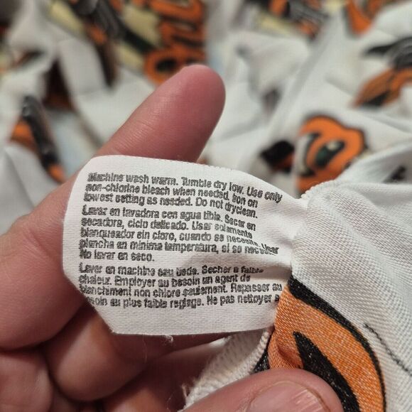 Vtg 1996 Bibb MLB Baltimore Orioles Baseball Fitted Flat Sheets Twin USA Made - Picture 6 of 7